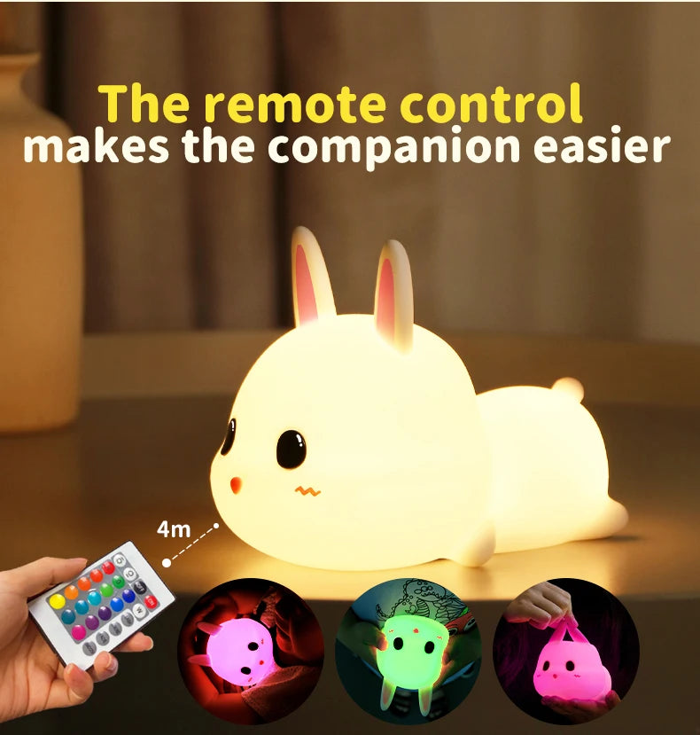 Veilleuse Silicone en Forme de Lapin