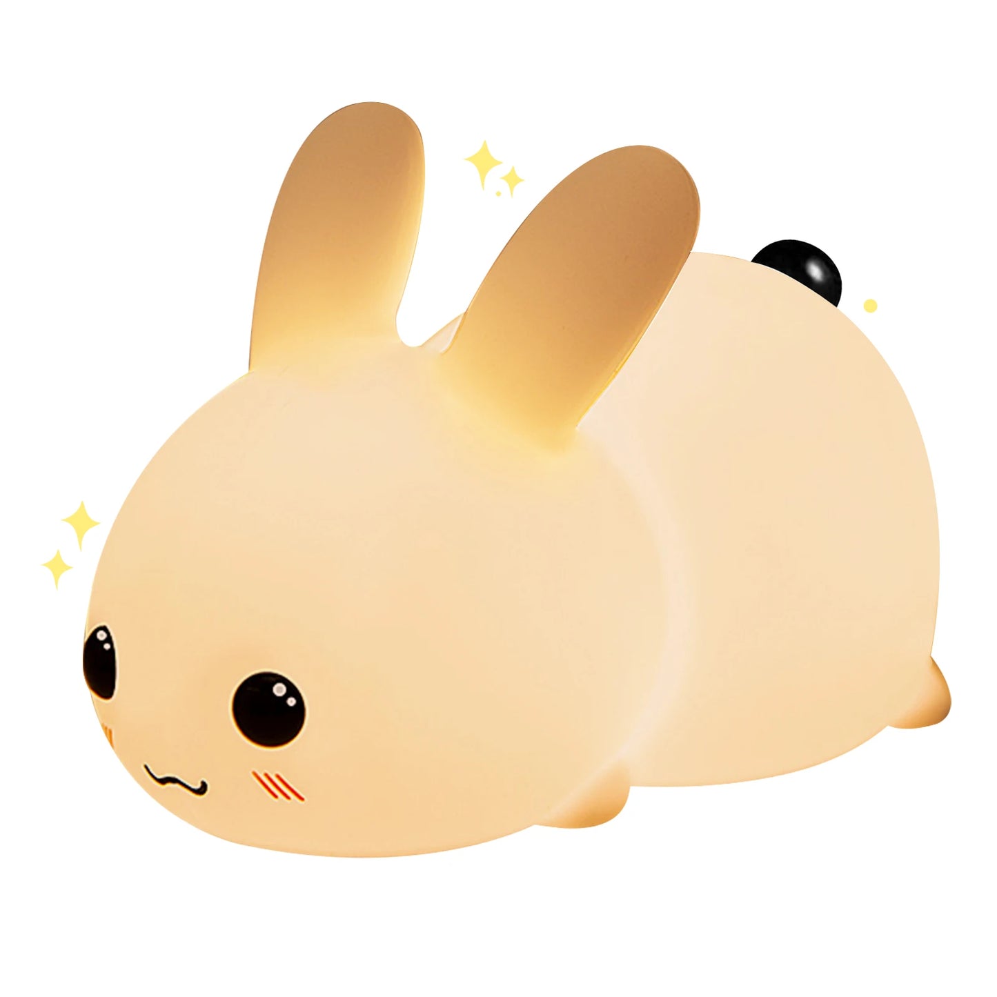 Veilleuse Lapin Tactile Et Réglable En Silicone