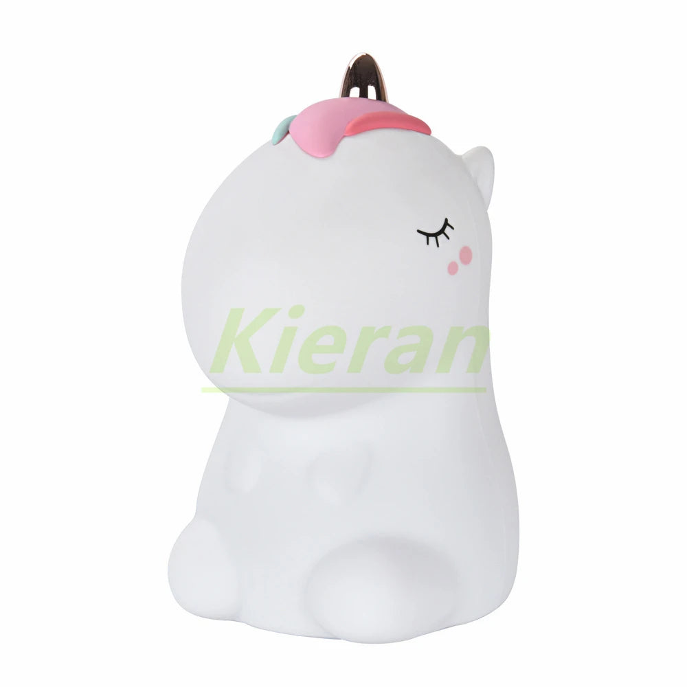 Veilleuse Licorne en Silicone Rechargeable par USB