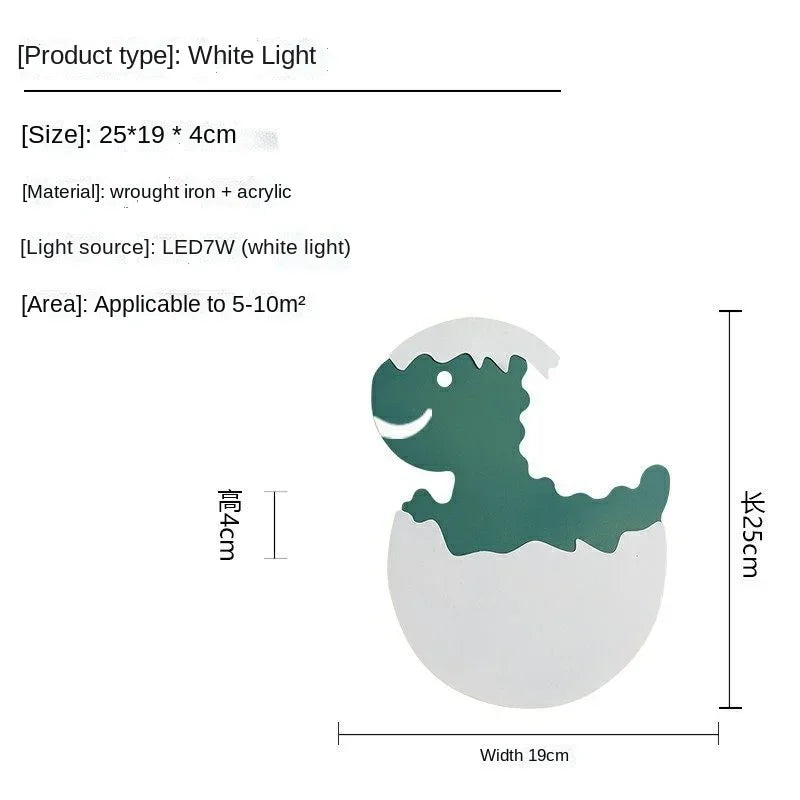 Veilleuse en Forme d'œuf de Dinosaure Applique Murale LED
