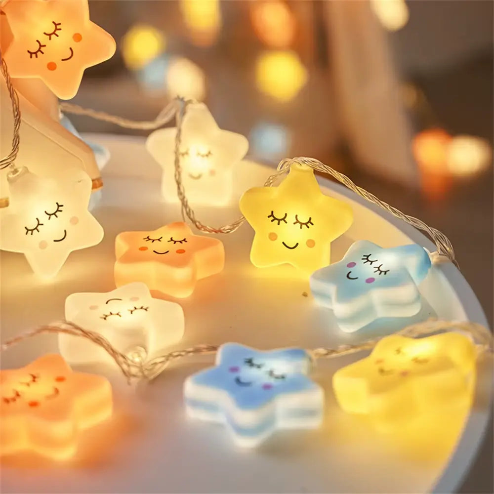 Veilleuse Guirlande Étoiles Colorées USB