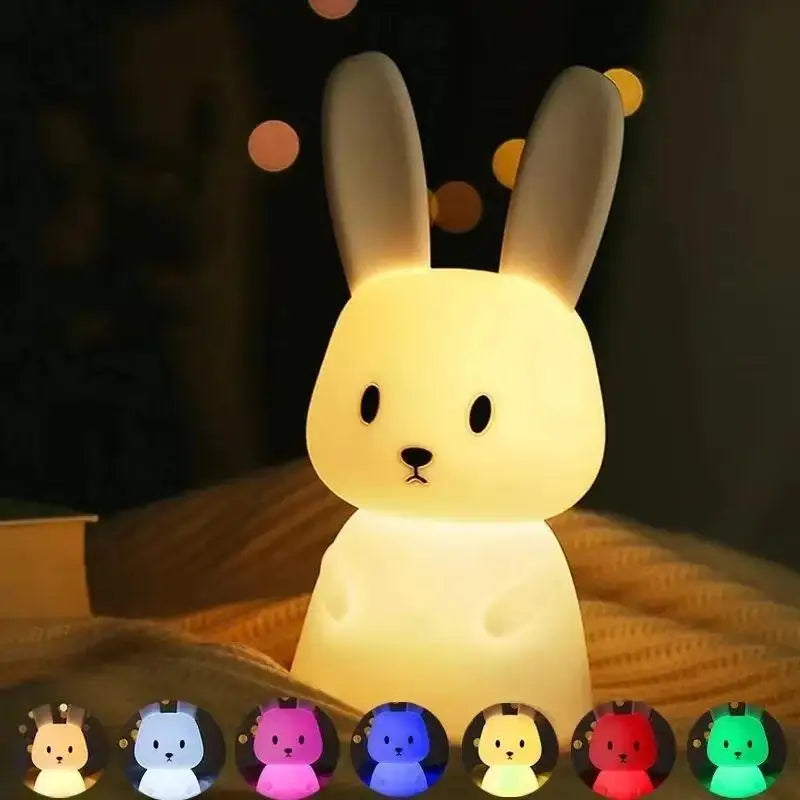 Veilleuse Lapin Pastel en Silicone