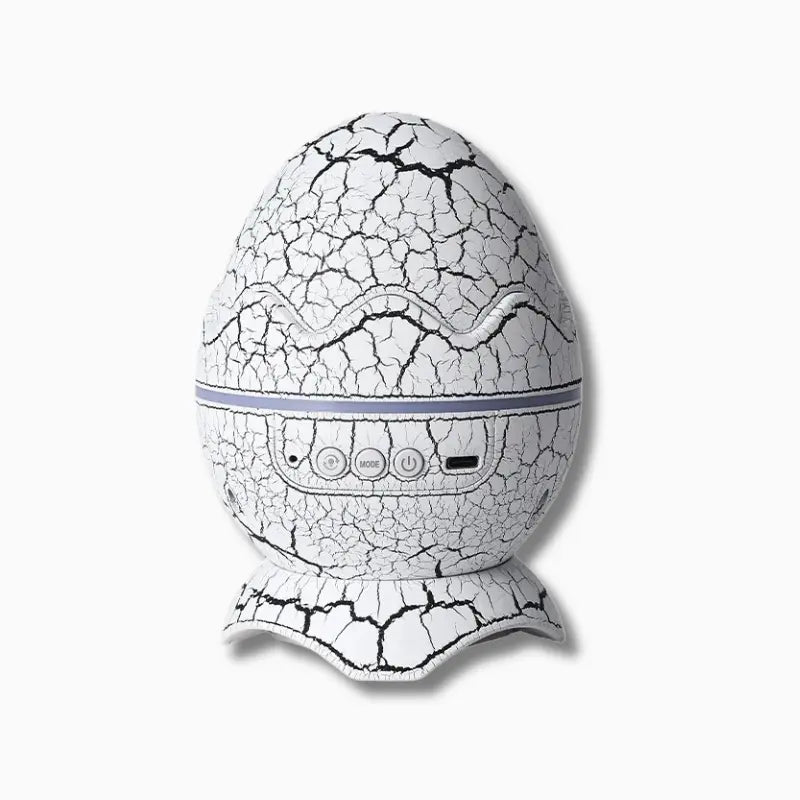 Veilleuse en Forme d'Œuf Dinosaure Projecteur Étoiles Galaxie avec Bruit Blanc et Télécommande