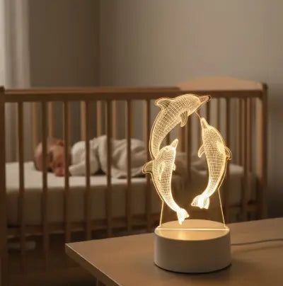 Veilleuse 3D Dauphins