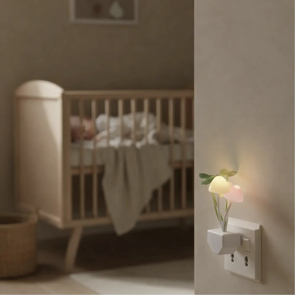 Lampe Veilleuse Colorée en Forme de Champignon