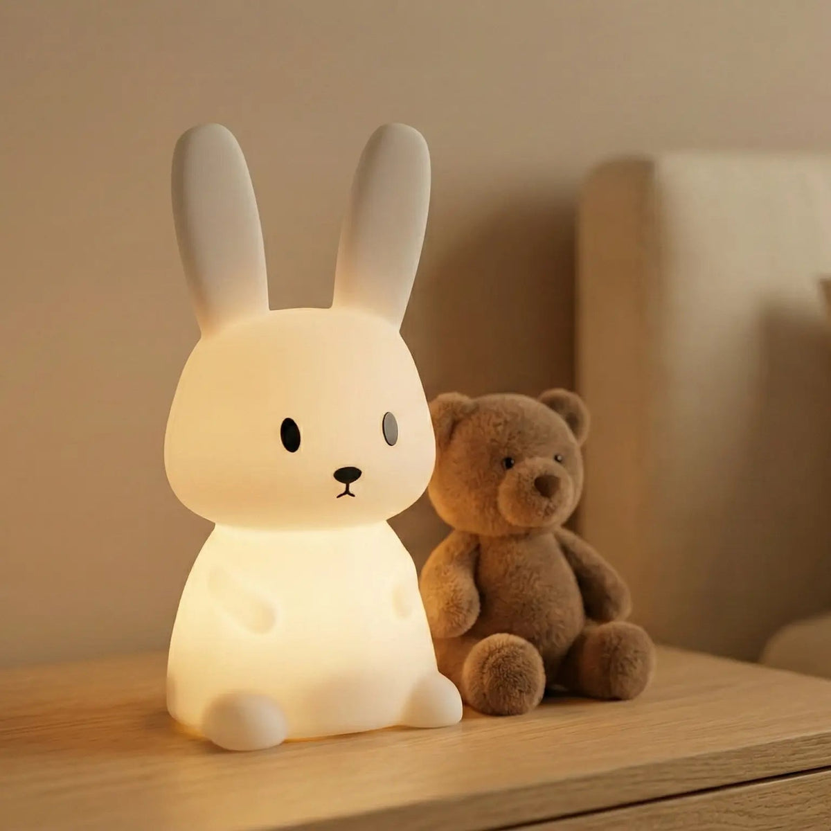 Veilleuse Lapin Pastel en Silicone