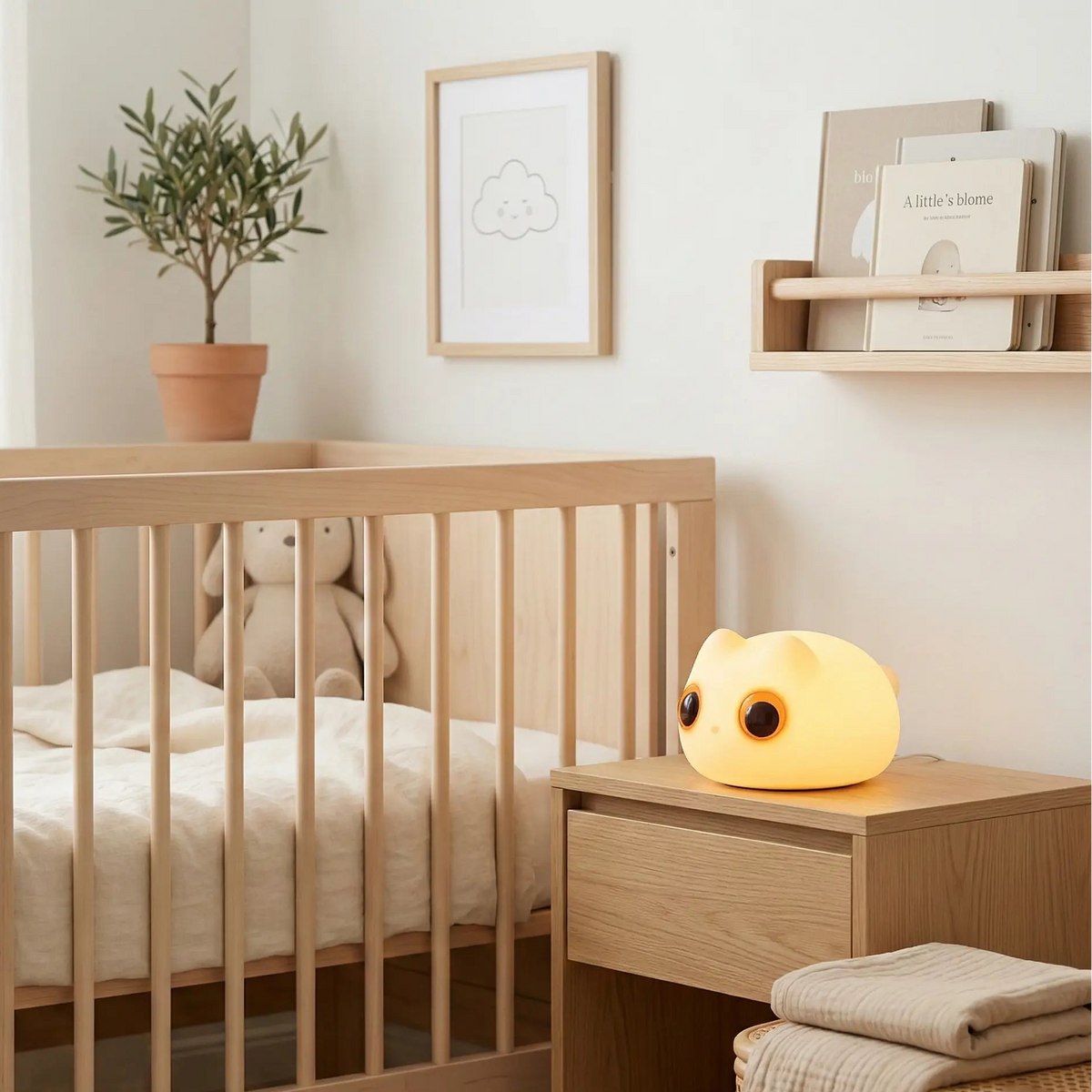 Veilleuse Chat Grand Œil en Silicone