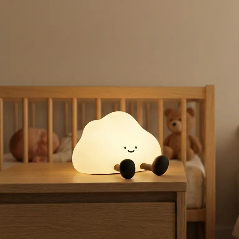 Veilleuse Nuage en Silicone Doux avec Pieds