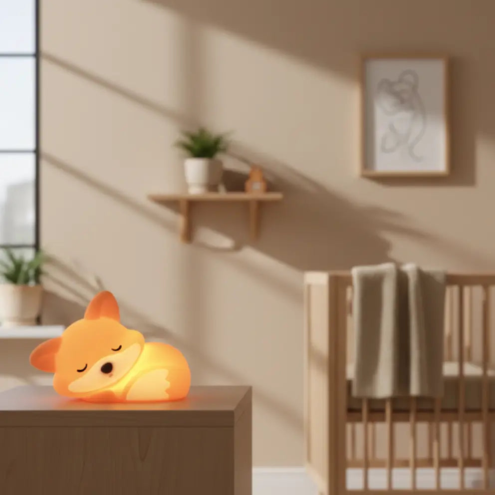 Veilleuse en Forme de Renard qui Dort Tactile