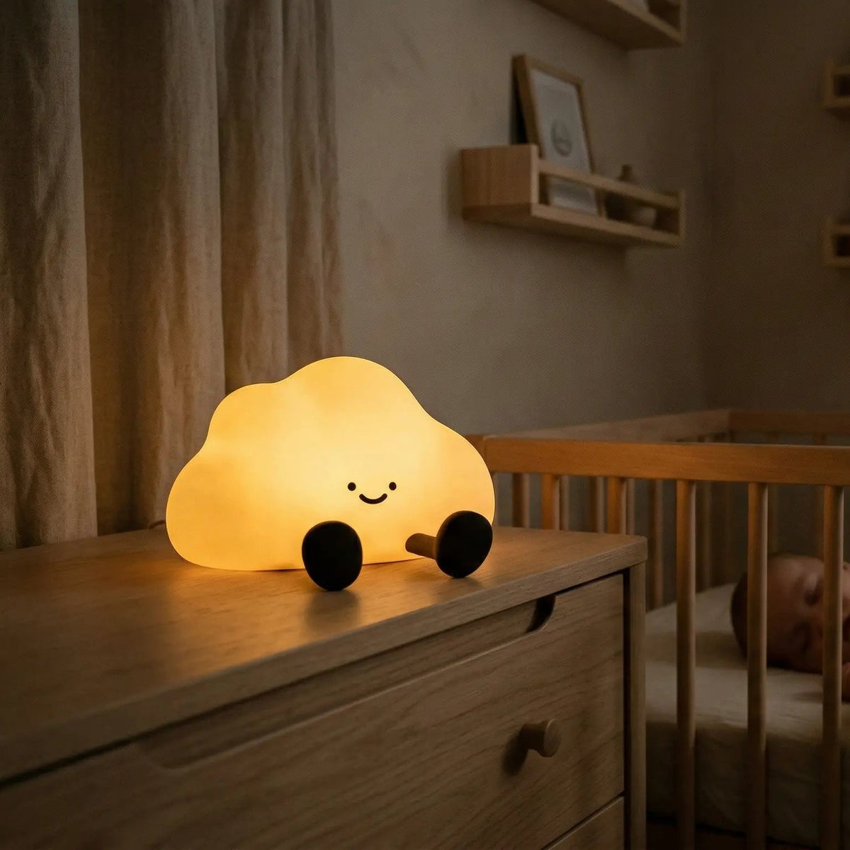 Veilleuse Nuage en Silicone Doux avec Pieds