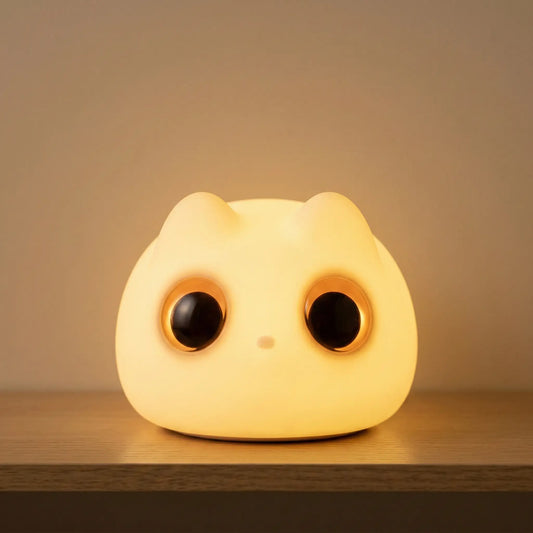 Veilleuse Chat Grand Œil en Silicone