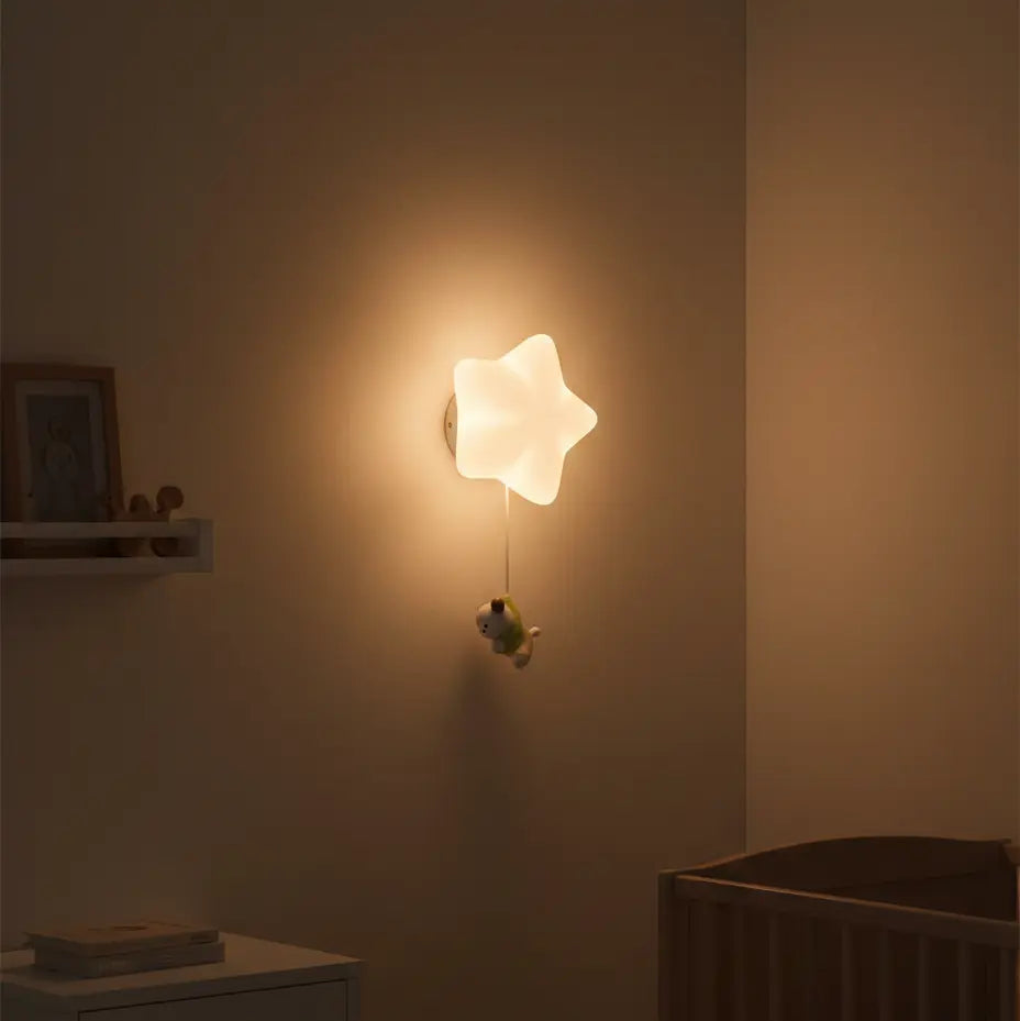 Veilleuse Applique Murale Étoile avec Animaux Mignon
