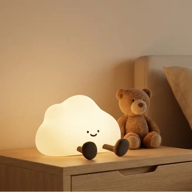Veilleuse Nuage en Silicone Doux avec Pieds