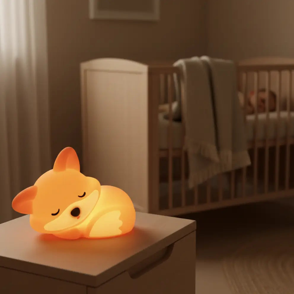 Veilleuse en Forme de Renard qui Dort Tactile