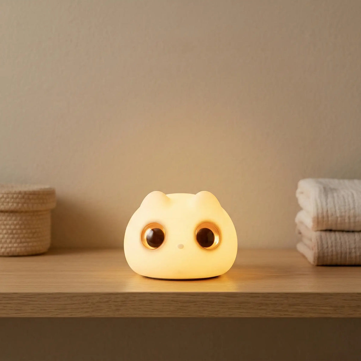 Veilleuse Chat Grand Œil en Silicone