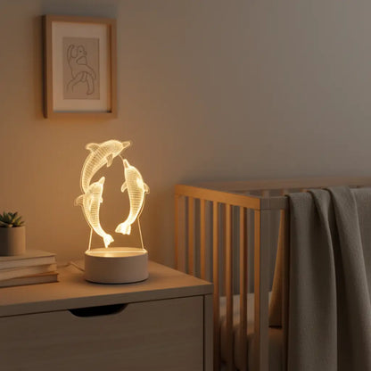 Veilleuse 3D Dauphins