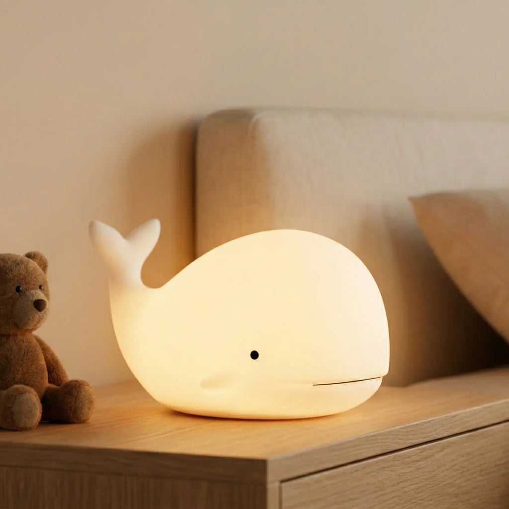 Veilleuse Baleine en Silicone avec Capteur Tactile