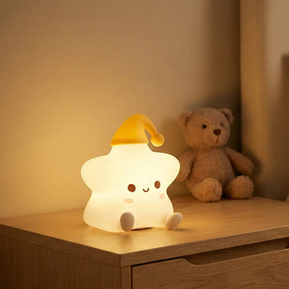 Veilleuse Étoile avec Bonnet en Silicone