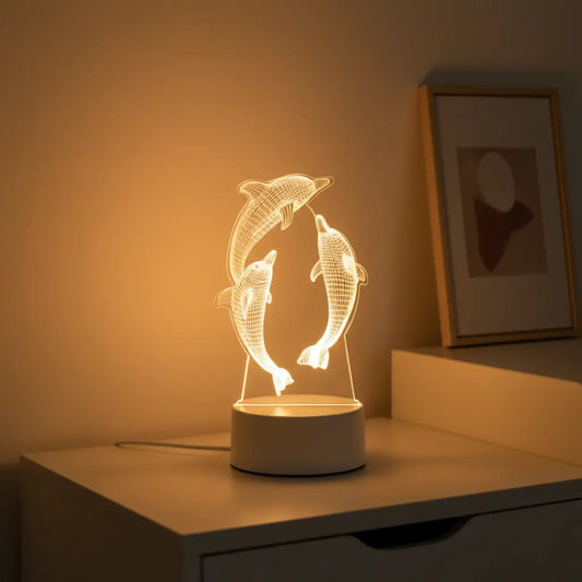 Veilleuse 3D Dauphins