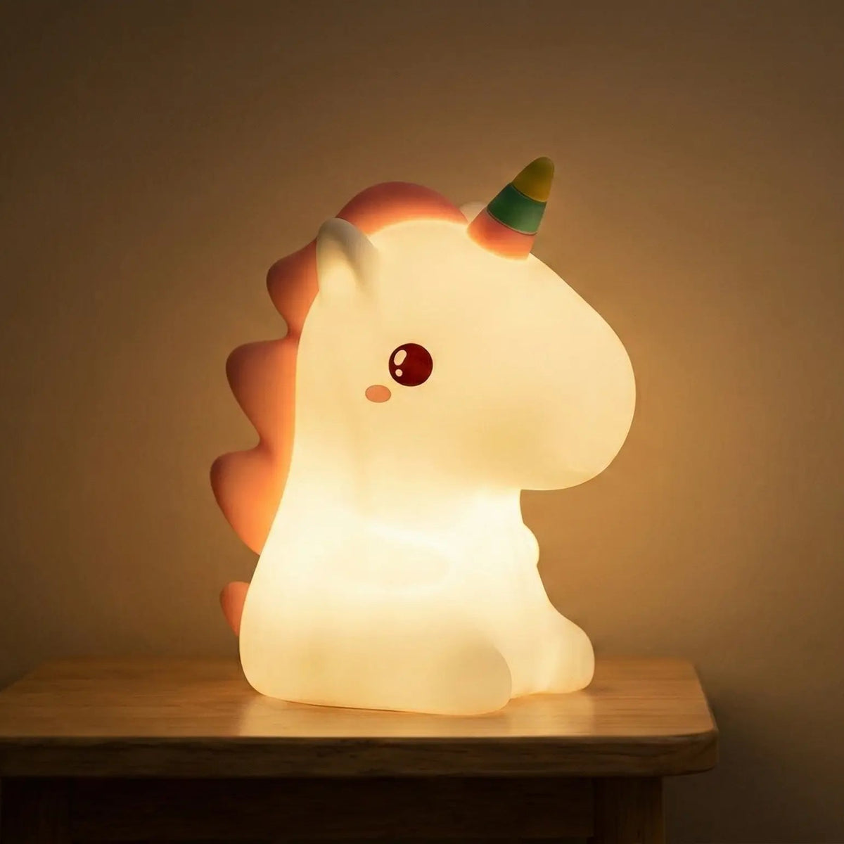 Veilleuse Licorne Mignonne en Silicone Souple et Tactile