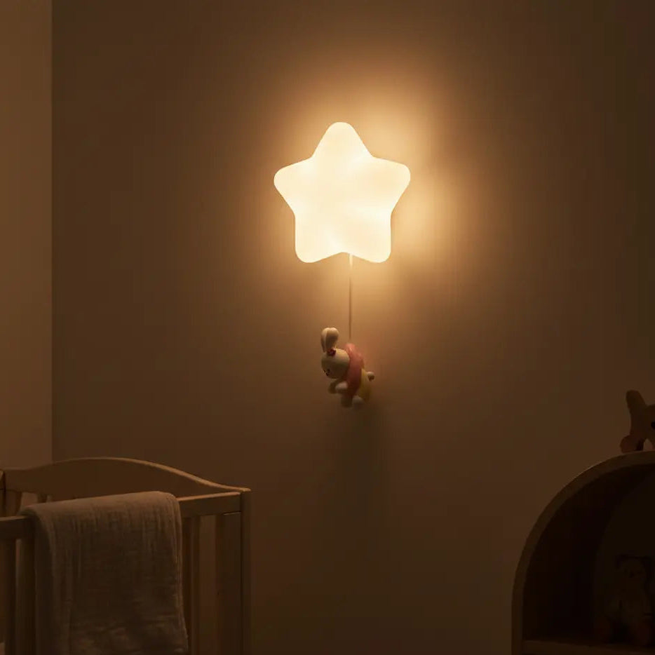 Veilleuse Applique Murale Étoile avec Animaux Mignon