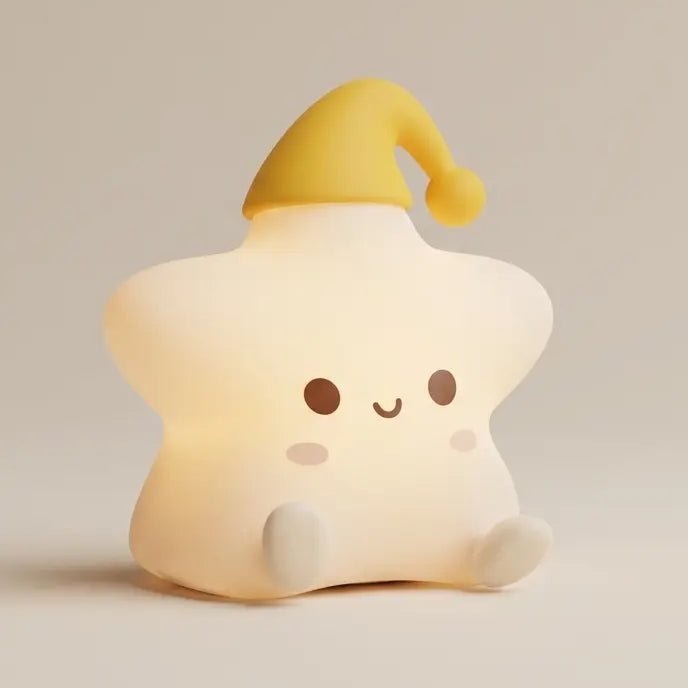 Veilleuse Étoile avec Bonnet en Silicone