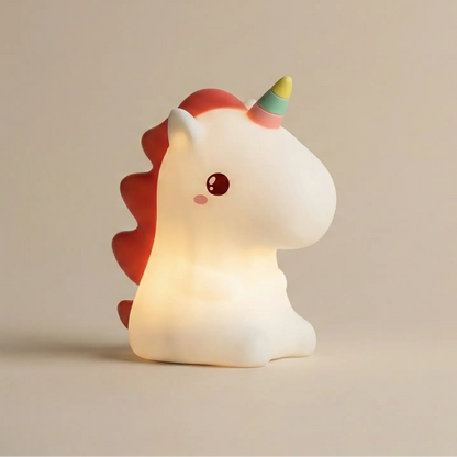 Veilleuse Licorne Mignonne en Silicone Souple et Tactile