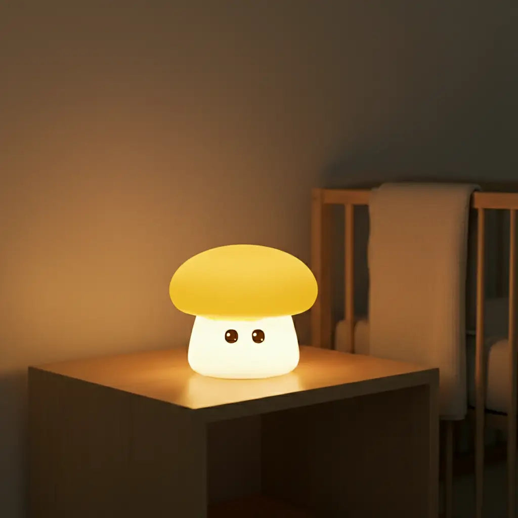 Champignon Veilleuse En Silicone Tactile