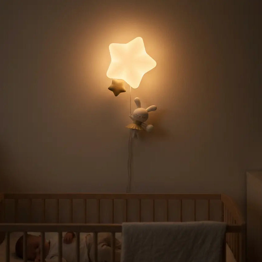 Veilleuse Applique Murale Étoile avec Animaux Mignon
