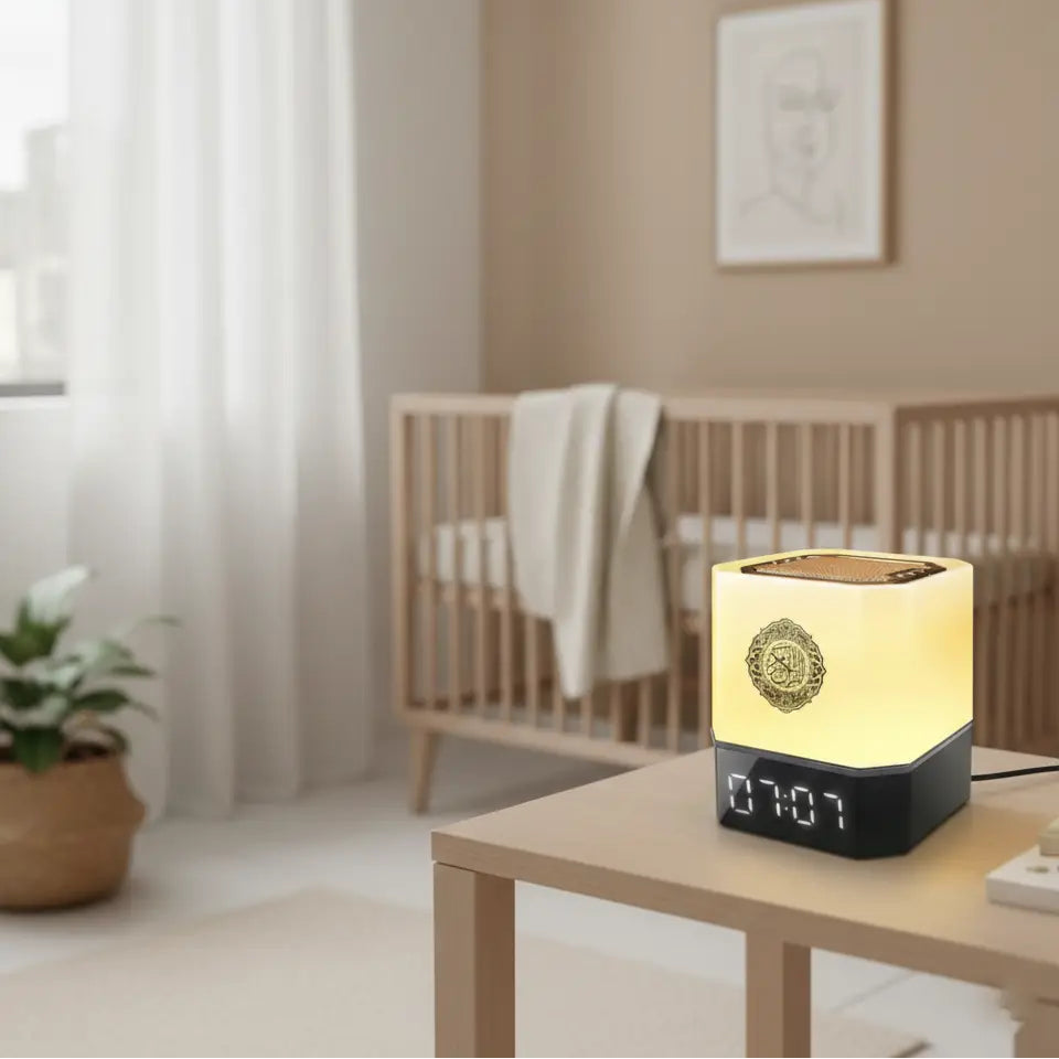 Horloge Azan Coran Lumineuse Réveil Bluetooth Sans Fil Contrôle App