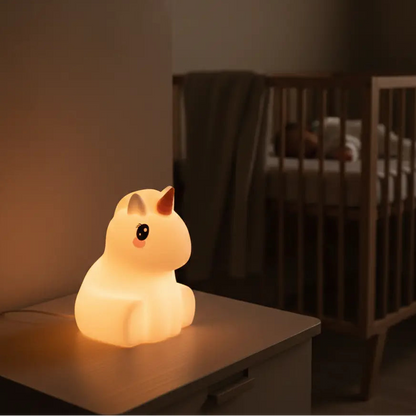 Veilleuse Licorne Capteur Tactile Avec Télécommande En Silicone