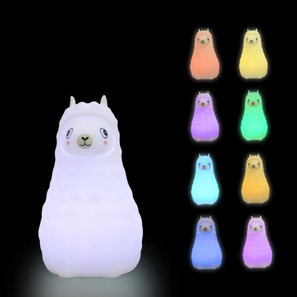 Veilleuse Alpaga Silicone Tactile Avec Télécommande Minuterie