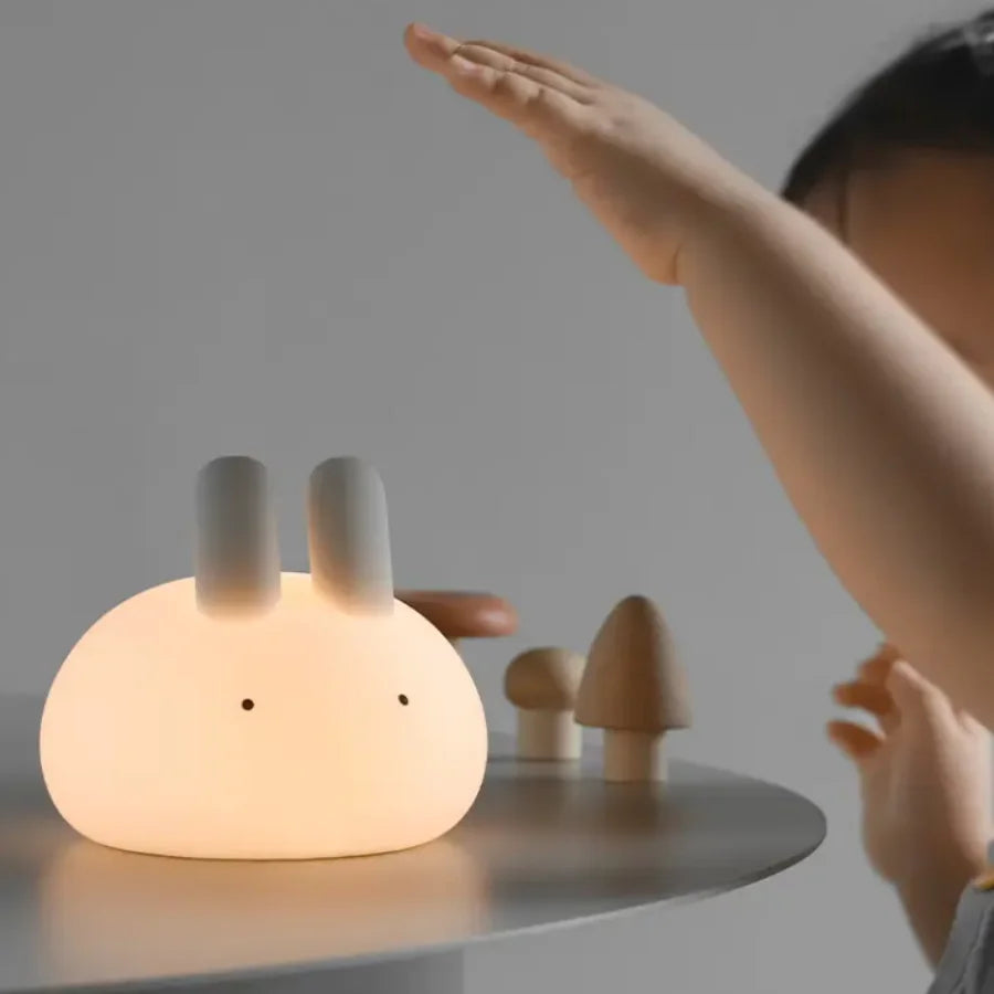 Veilleuse Lapin Minimal en Silicone et Tactile