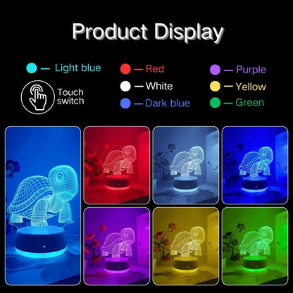 Veilleuse 3D Tortue Tactile