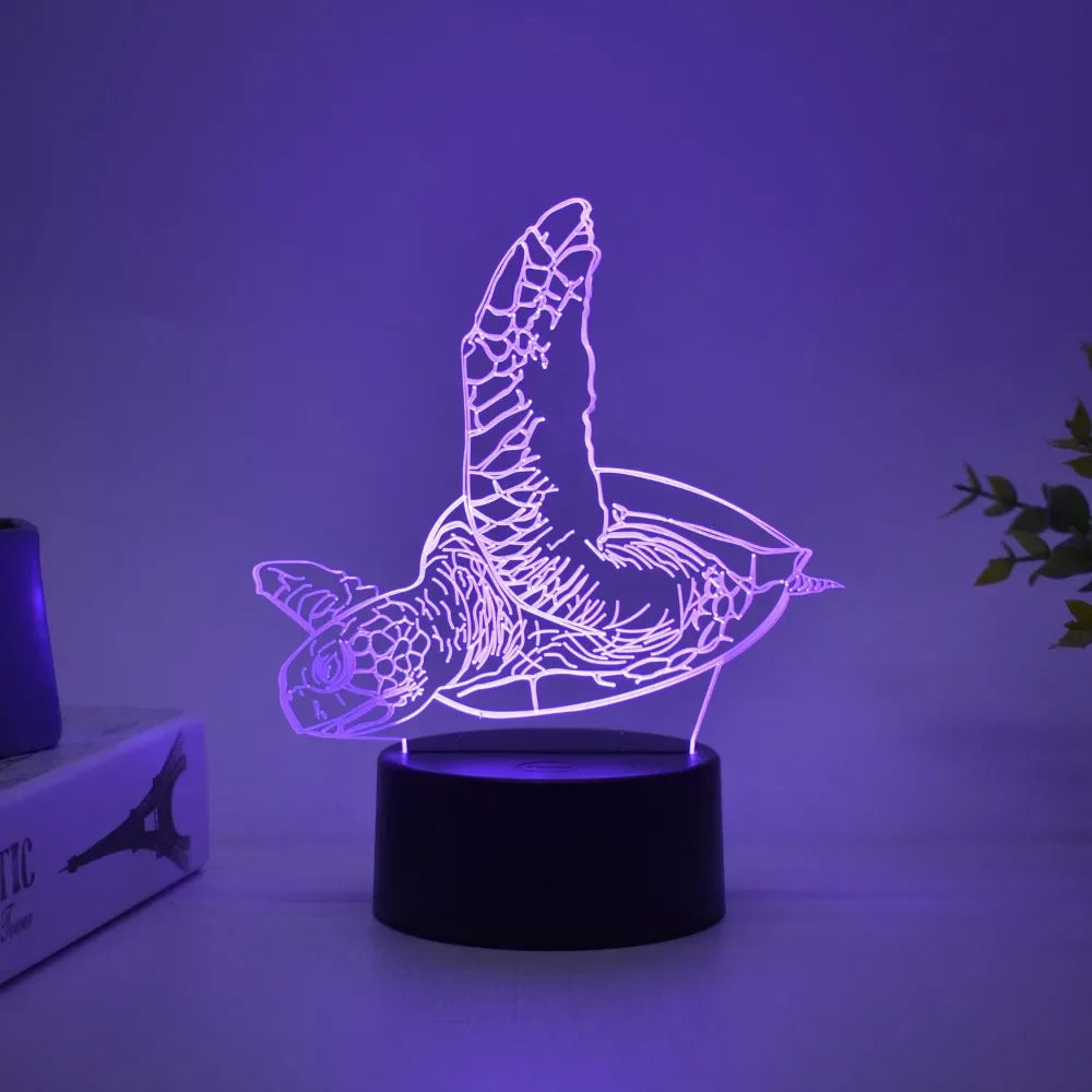 Veilleuse 3D Tortue de Mer