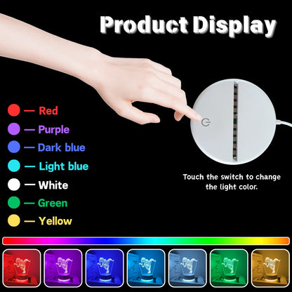 Veilleuse Dinosaure 3D Acrylique Tactile USB