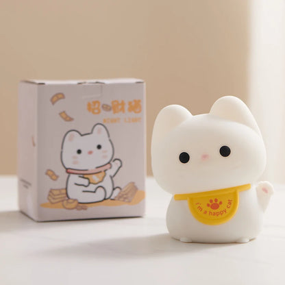 Veilleuse Chat qui Fait Coucou en Silicone et Tactile