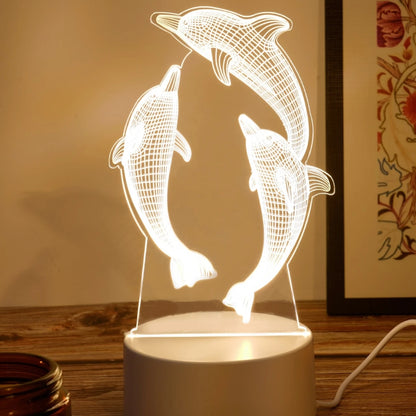 Veilleuse 3D Dauphins