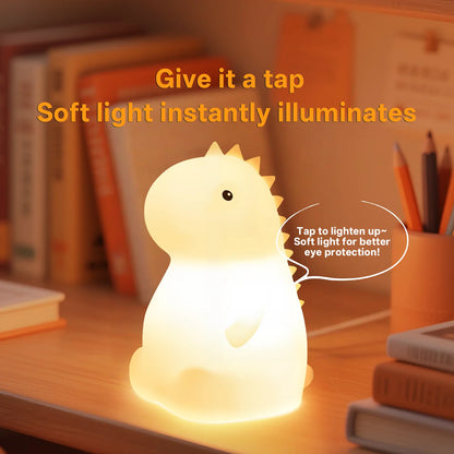 Veilleuse Dinosaure en Silicone RGB Rechargeable USB