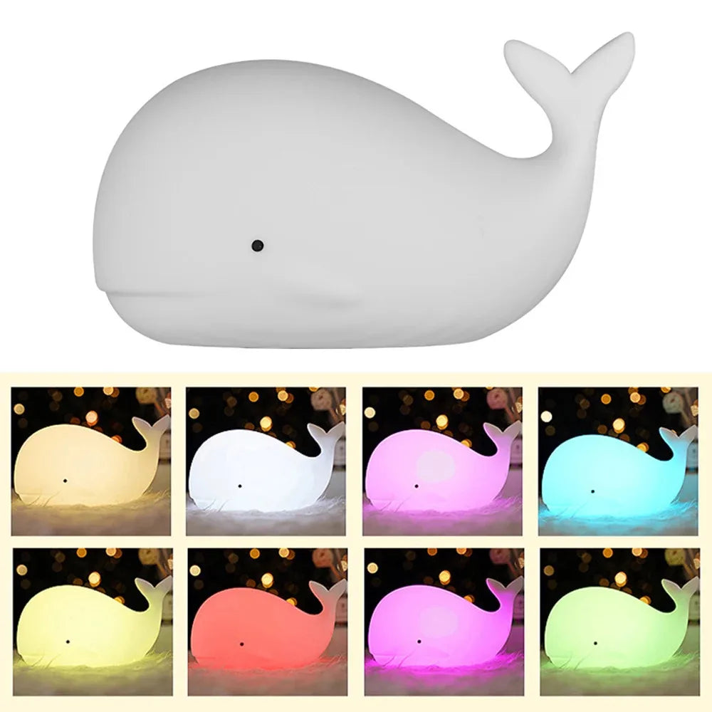 Veilleuse Baleine en Silicone avec Capteur Tactile