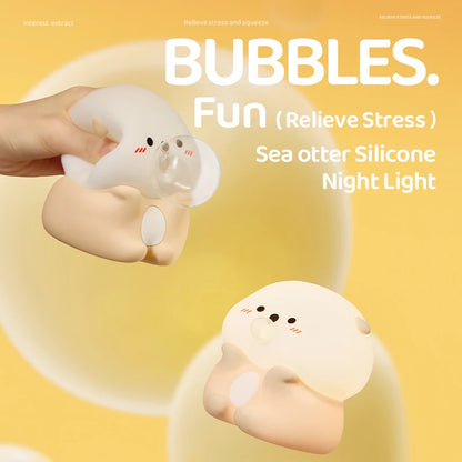 Loutre Veilleuse Tactile en Silicone