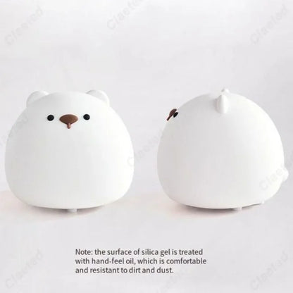 Veilleuse Ours LED Tactile en Silicone