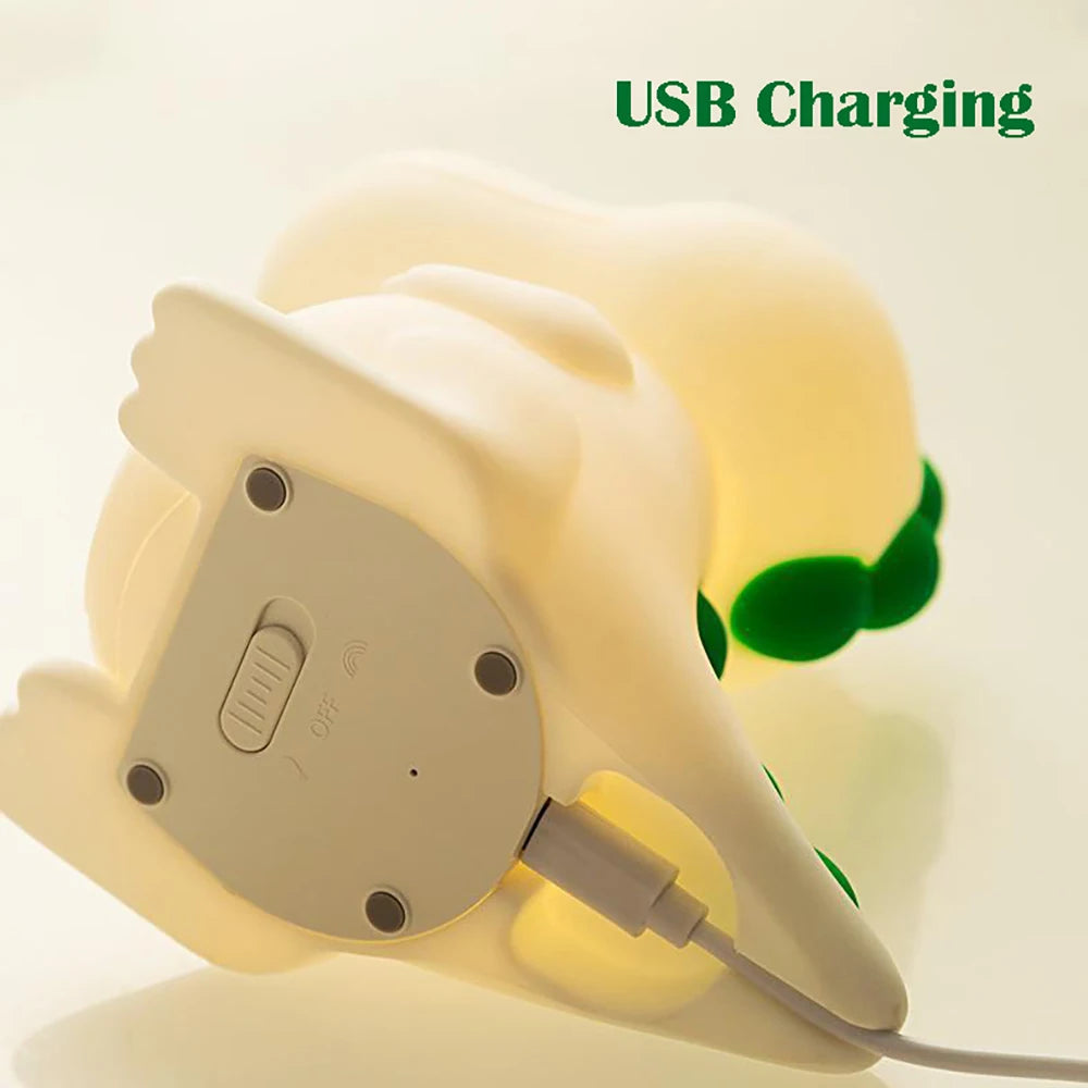 Veilleuse Dinosaure USB Tactile Plusieurs Couleurs