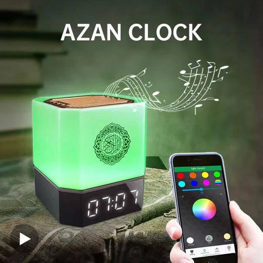 Horloge Azan Coran Lumineuse Réveil Bluetooth Sans Fil Contrôle App