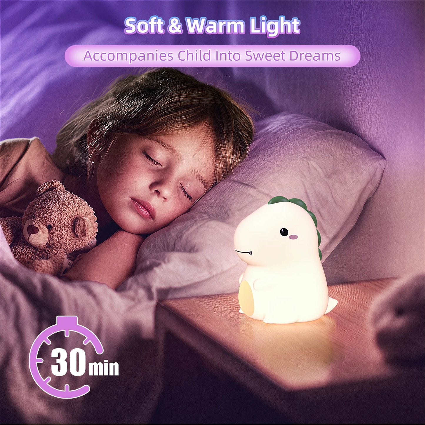 Veilleuse Dinosaure Mignonne