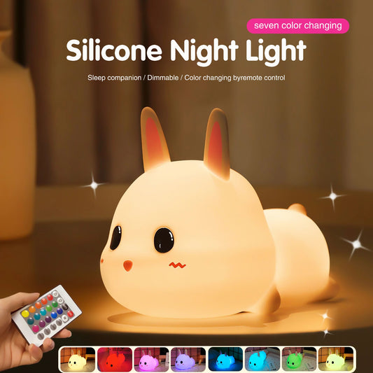 Veilleuse Silicone en Forme de Lapin