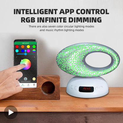 Veilleuse Horloge Azan Coranique Bluetooth Sans Fil Contrôle App