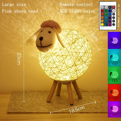 Veilleuse Mouton sur Pieds Bois