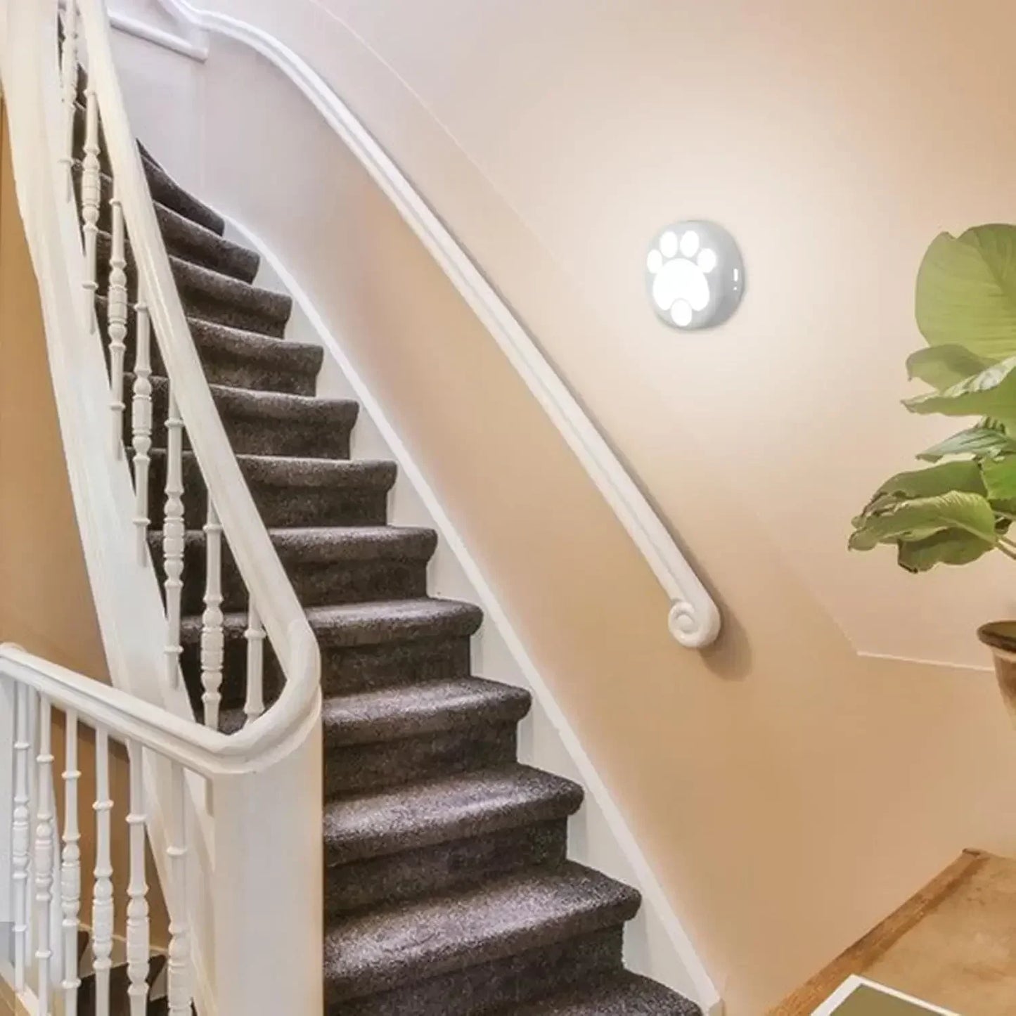 Veilleuse Patte de Chat Détecteur de Mouvement USB Rechargeable