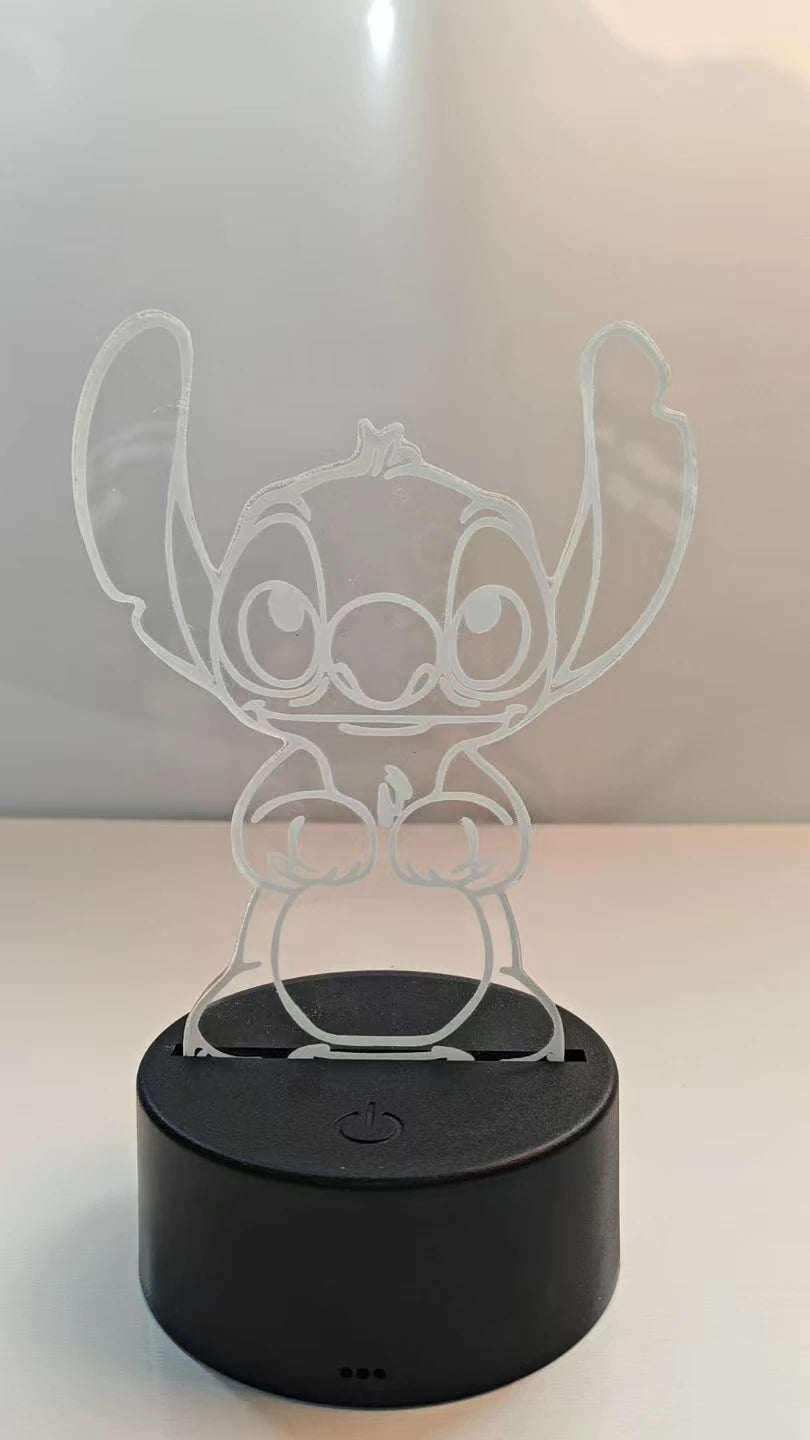 Veilleuse LED 3D Stitch avec Télécommande